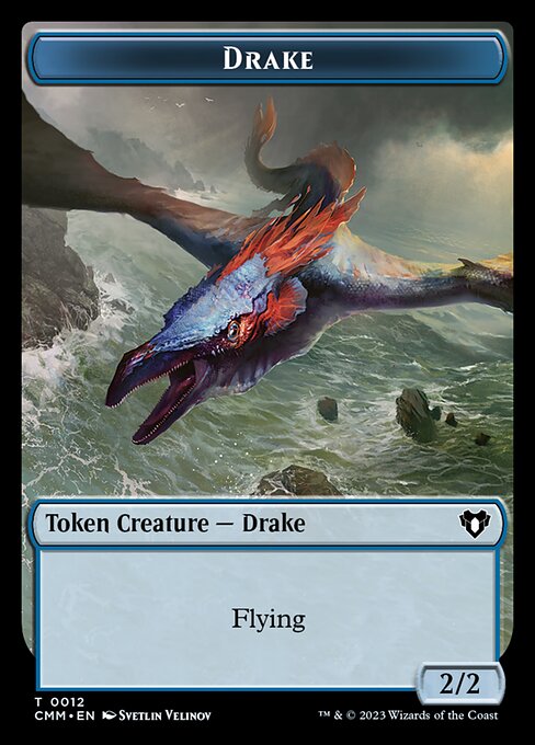 The Monarch // Drake Double-Sided Token [Commander Masters Tokens] | L.A. Mood Comics and Games