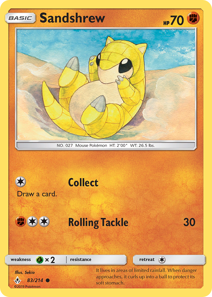 Sandshrew (83/214) [Sun & Moon: Unbroken Bonds] | L.A. Mood Comics and Games