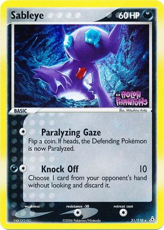 Sableye (31/110) (Stamped) [EX: Holon Phantoms] | L.A. Mood Comics and Games