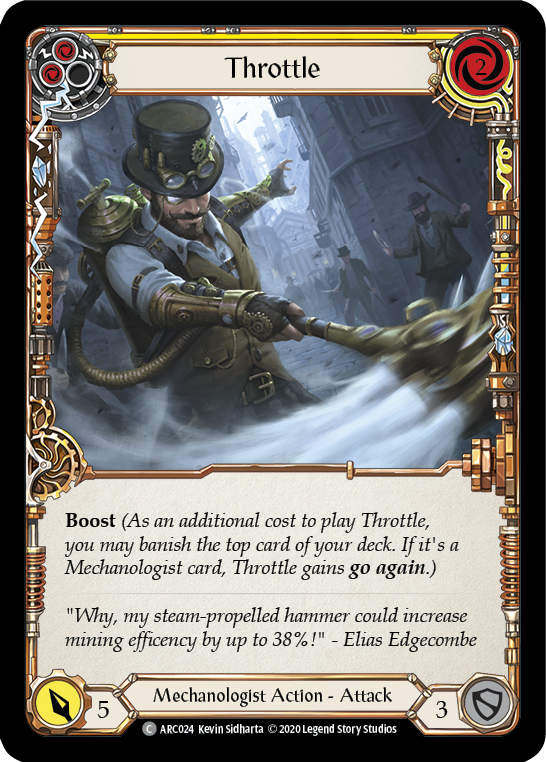 Throttle (Yellow) [U-ARC024] (Arcane Rising Unlimited)  Unlimited Rainbow Foil | L.A. Mood Comics and Games