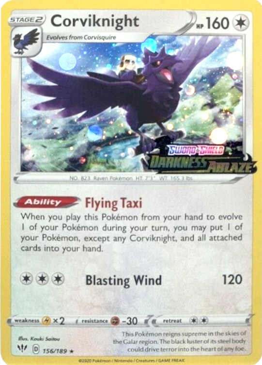 Corviknight (156/189) (Cosmos Holo) [Sword & Shield: Darkness Ablaze] | L.A. Mood Comics and Games