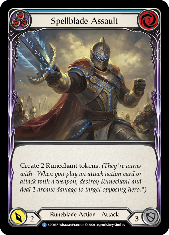 Spellblade Assault (Blue) [U-ARC087] (Arcane Rising Unlimited)  Unlimited Rainbow Foil | L.A. Mood Comics and Games