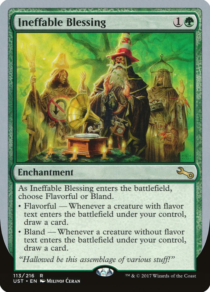 Ineffable Blessing ("choose Flavorful or Bland") [Unstable] | L.A. Mood Comics and Games