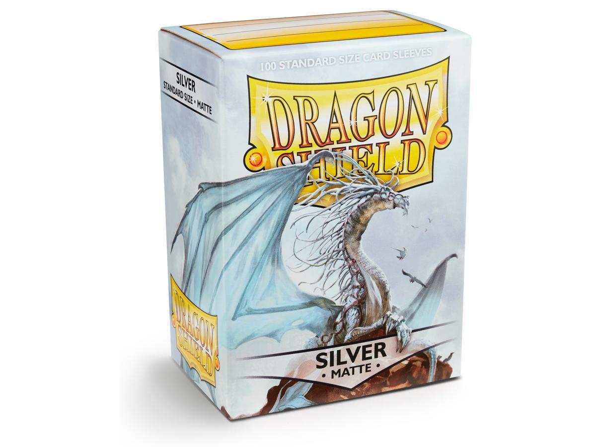 Dragon Shield Matte Sleeve - Silver ‘Caelum’ 100ct | L.A. Mood Comics and Games