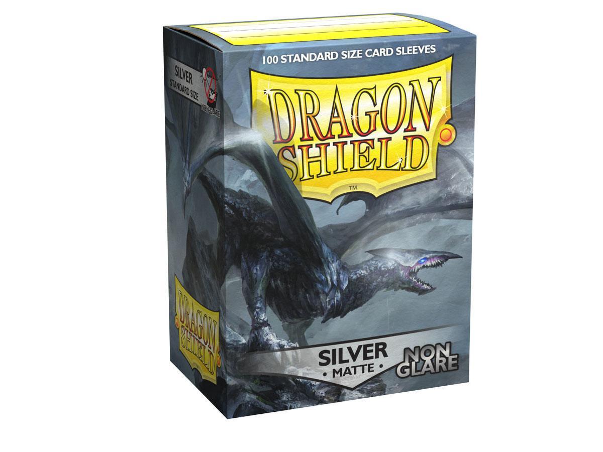 Dragon Shield Non-Glare Sleeve - Silver ‘Argentia’ 100ct | L.A. Mood Comics and Games