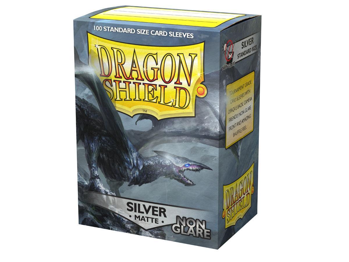 Dragon Shield Non-Glare Sleeve - Silver ‘Argentia’ 100ct | L.A. Mood Comics and Games