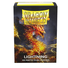 Dragon Shield Matte DUAL Lightning (100) (Yellow) | L.A. Mood Comics and Games