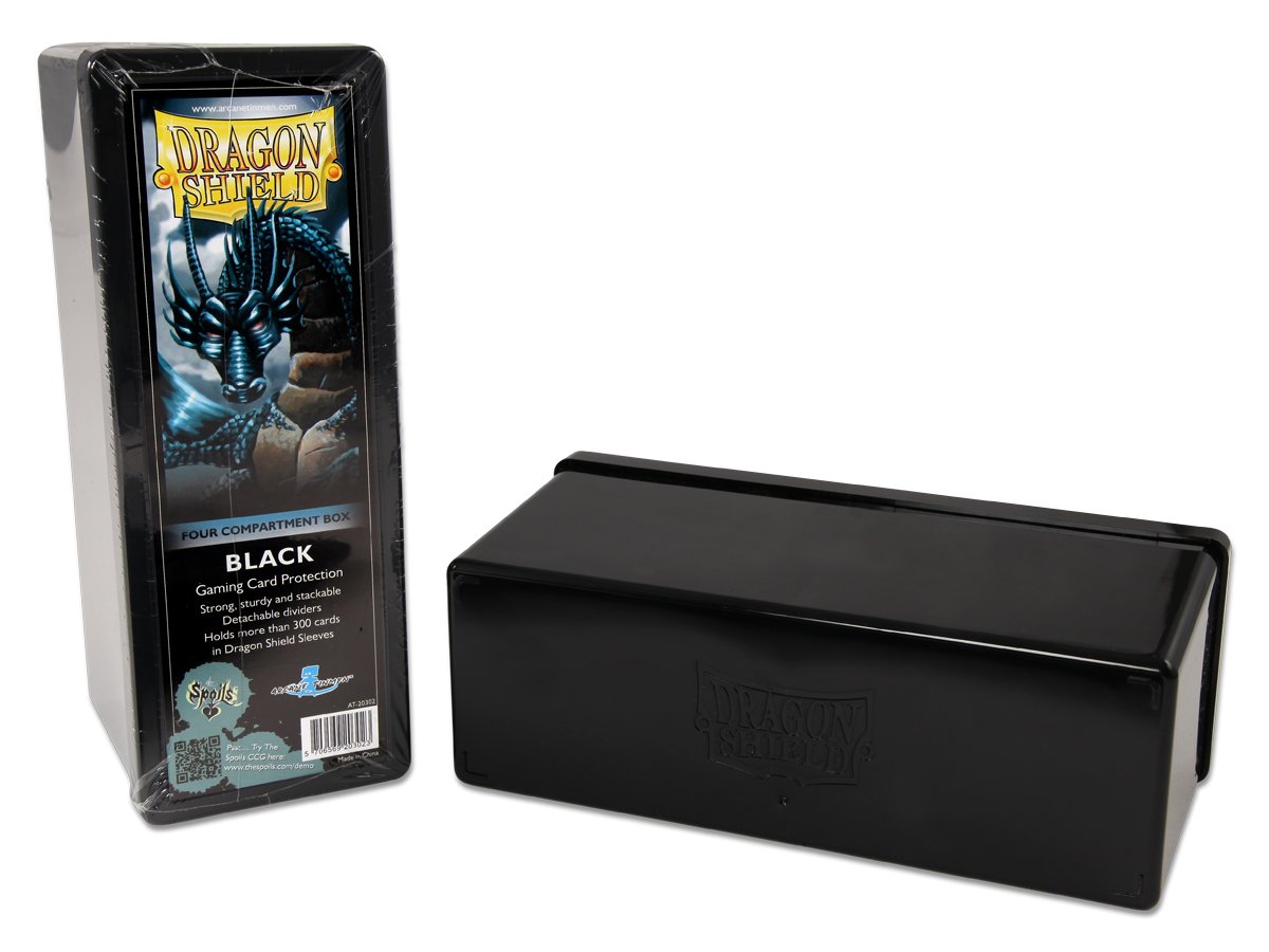 Dragon Shield Four Compartment Box – Black | L.A. Mood Comics and Games