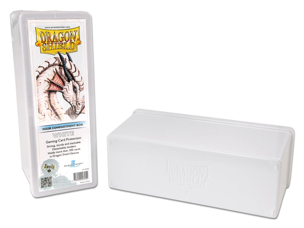 Dragon Shield Four Compartment Box – White | L.A. Mood Comics and Games