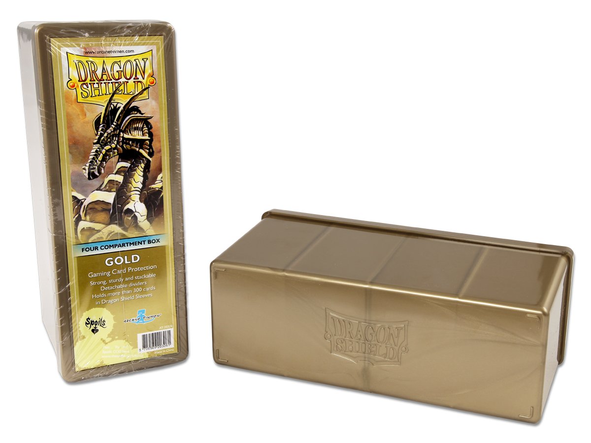 Dragon Shield Four Compartment Box – Gold | L.A. Mood Comics and Games