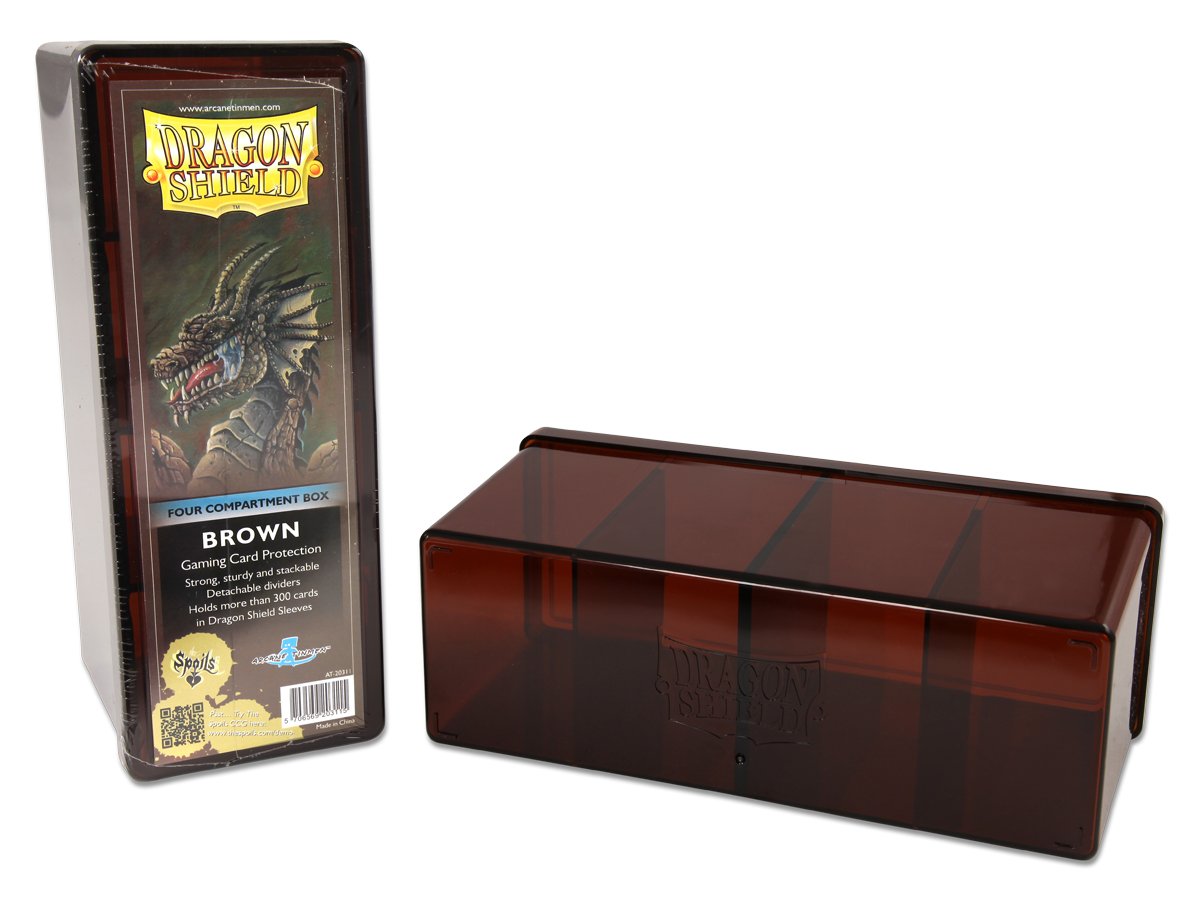Dragon Shield Four Compartment Box – Brown | L.A. Mood Comics and Games