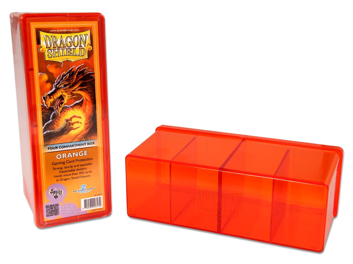 Dragon Shield Four Compartment Box – Orange | L.A. Mood Comics and Games