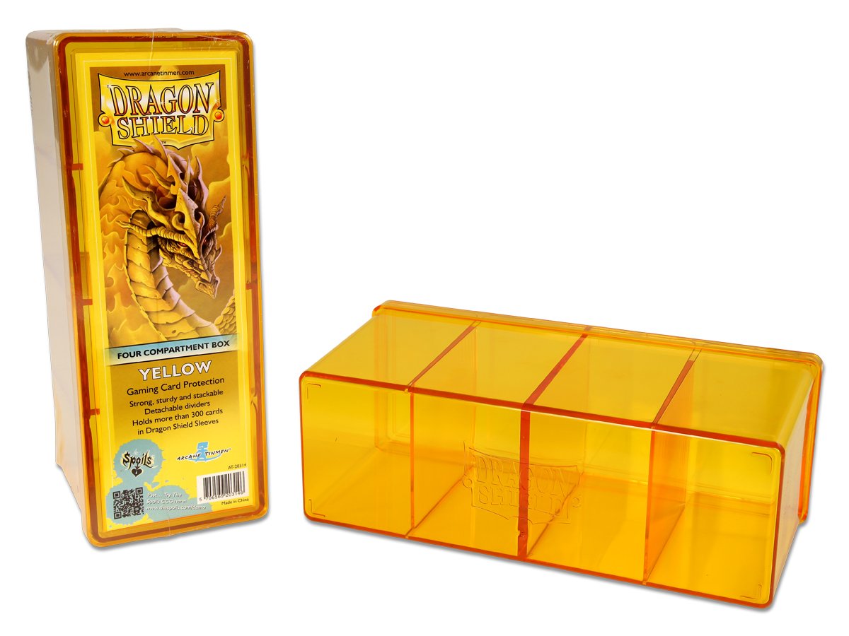 Dragon Shield Four Compartment Box – Yellow | L.A. Mood Comics and Games