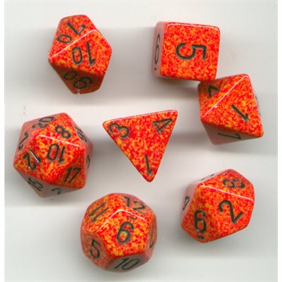 Chessex: Speckled Fire 7pc Dice Set | L.A. Mood Comics and Games