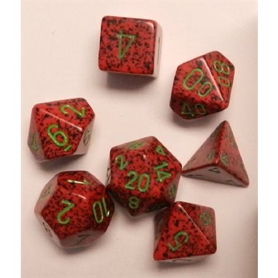 Chessex: Strawberry 7pc Dice Set | L.A. Mood Comics and Games
