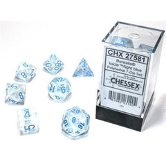 Chessex: Polyhedral Borealis™ Luminary Dice sets (7pc) | L.A. Mood Comics and Games