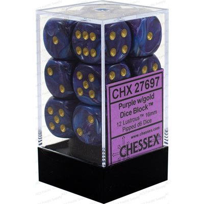 Chessex: D6 Lustrous™ DICE SET - 16MM | L.A. Mood Comics and Games