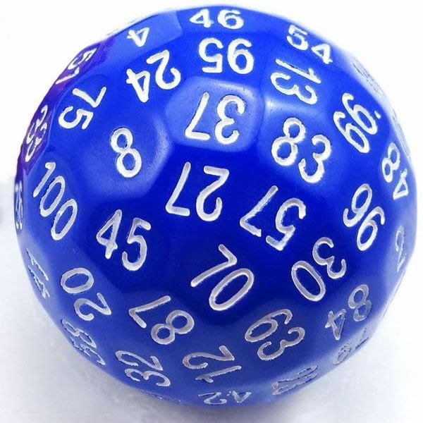 100 Sided Die - Blue D100 | L.A. Mood Comics and Games