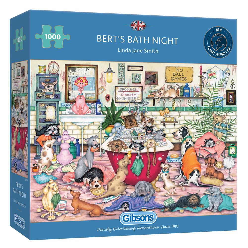 Puzzle 1000 Piece: Bert's Bath Night | L.A. Mood Comics and Games