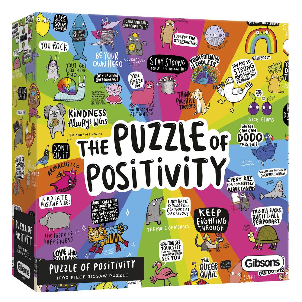 Puzzle 1000 Piece: The Puzzle Of Positivity | L.A. Mood Comics and Games