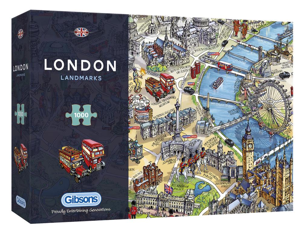 Puzzle: London Landmarks (1000pc) | L.A. Mood Comics and Games