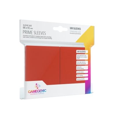 Sleeves: Gamegenic Prime Sleeves: Red (100) | L.A. Mood Comics and Games