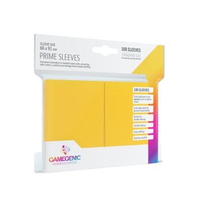 Sleeves: Gamegenic Prime Sleeves: Yellow (100) | L.A. Mood Comics and Games
