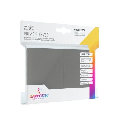 Sleeves: Gamegenic Prime Sleeves: Grey (100) | L.A. Mood Comics and Games