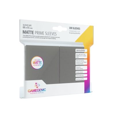 Sleeves: Gamegenic Matte Prime Sleeves: Dark Grey (100) | L.A. Mood Comics and Games