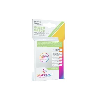 Sleeves: Gamegenic Matte Standard American-Sized Boardgame Sleeves (50) | L.A. Mood Comics and Games