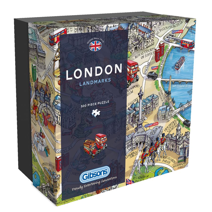 Puzzle: 500 London Landmarks | L.A. Mood Comics and Games