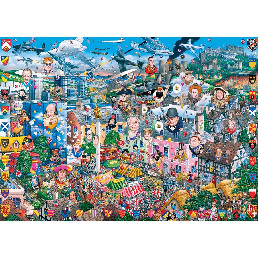 Puzzle: 1000 I Love Great Britain | L.A. Mood Comics and Games