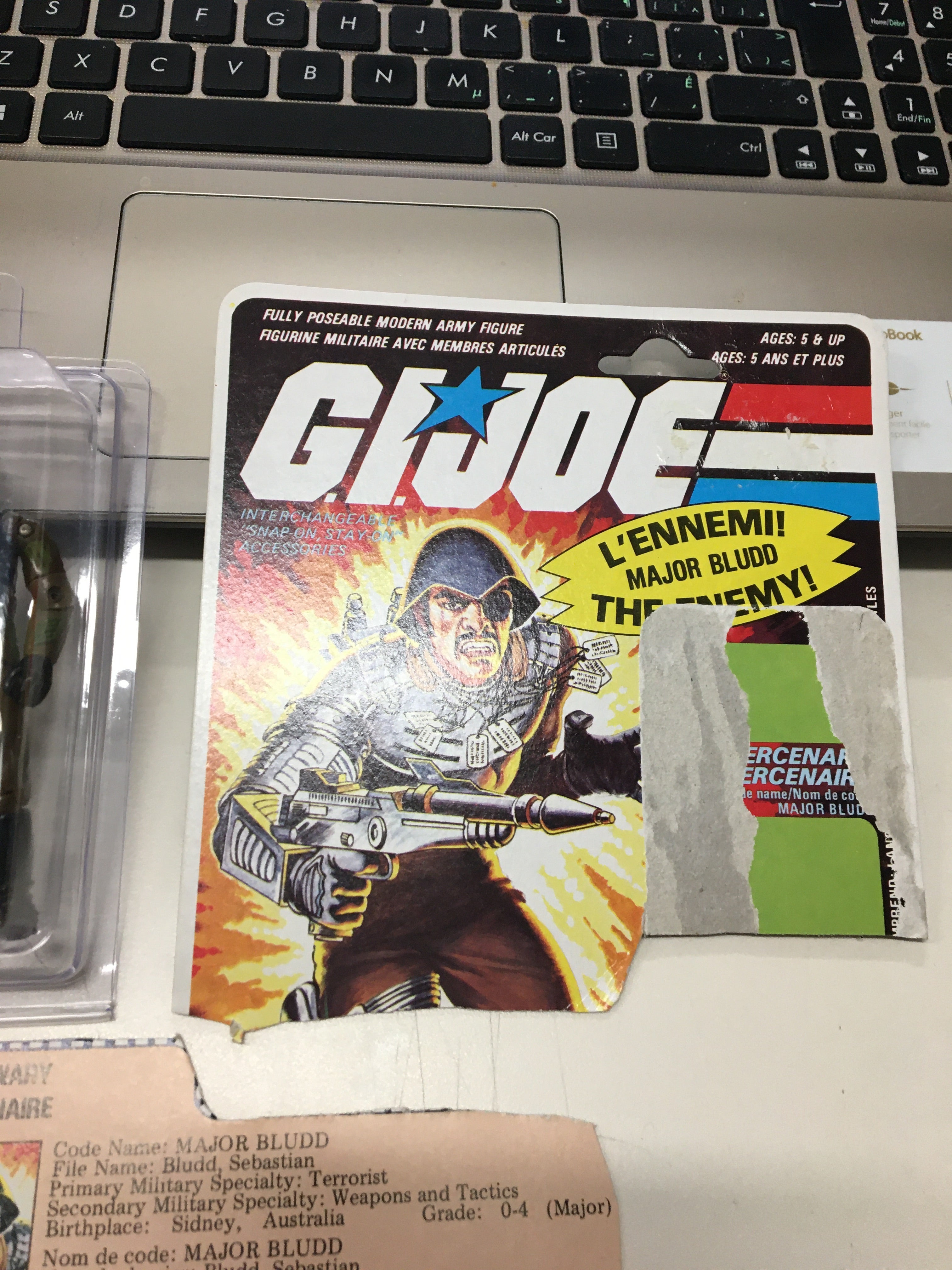 GI JOE 1982 Mercenary Major Bludd V1 100% COMPLETE Hasbro action figure | L.A. Mood Comics and Games