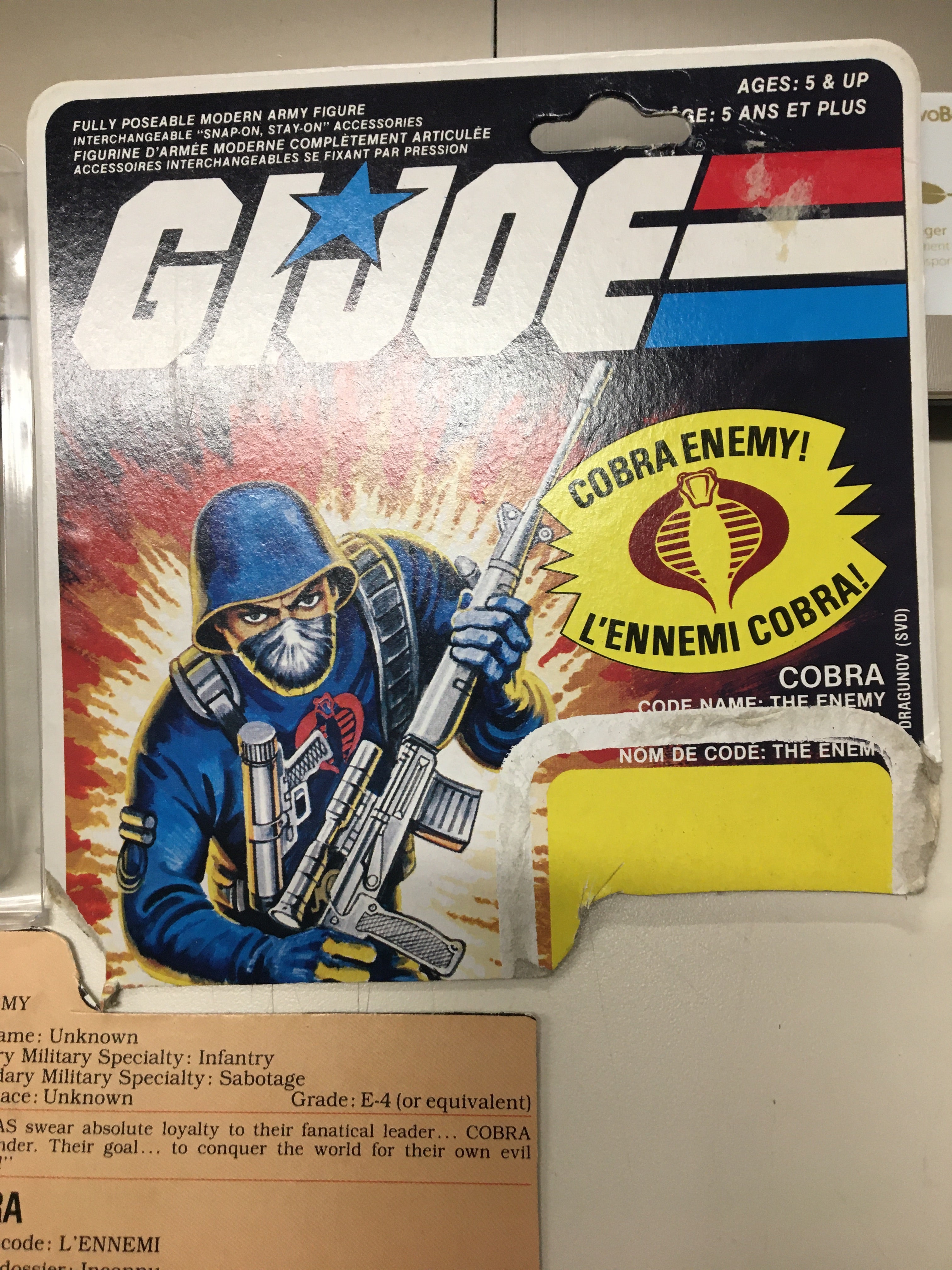 GI JOE 1982 Cobra Enemy V1 100% COMPLETE Hasbro action figure | L.A. Mood Comics and Games