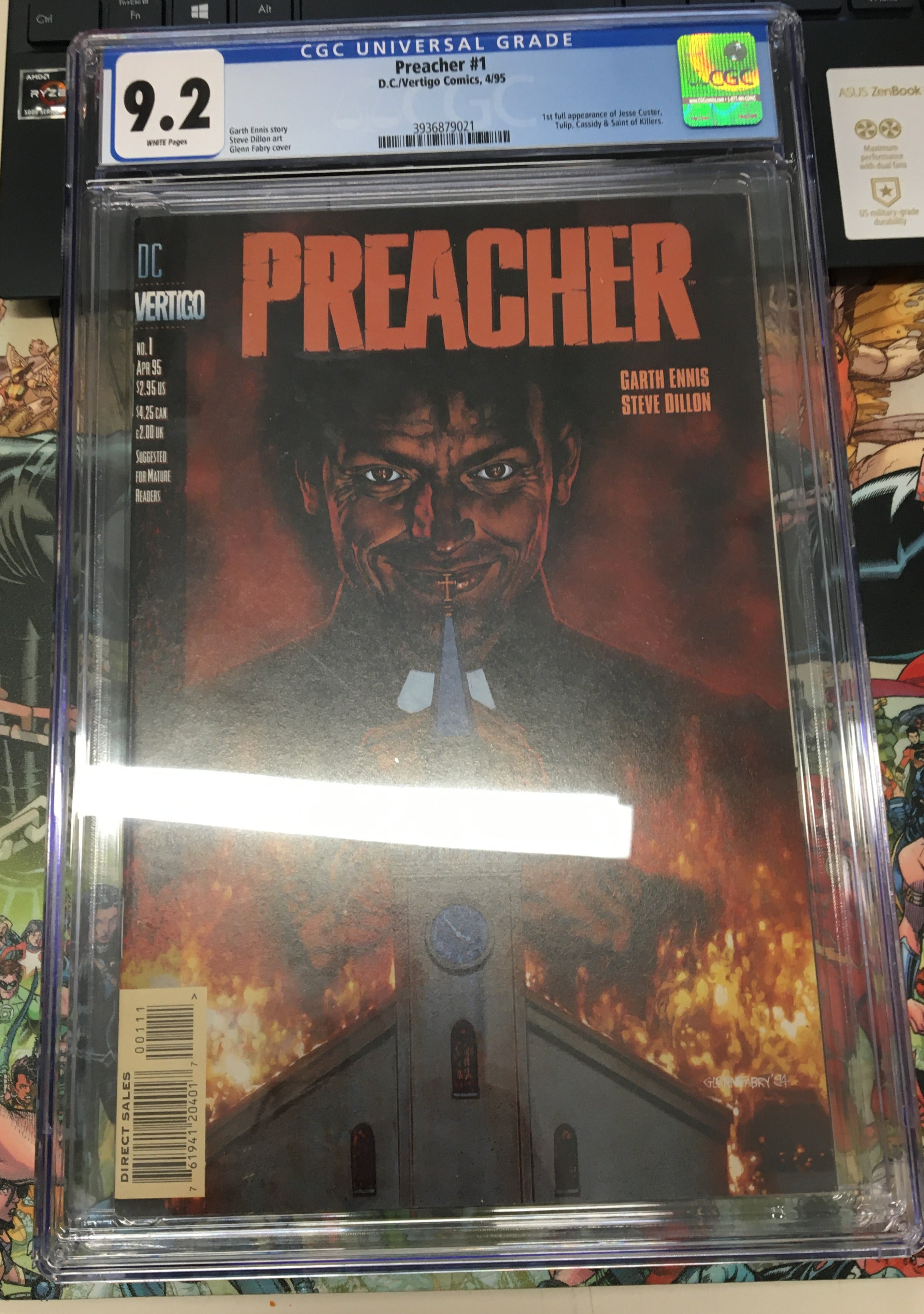 PREACHER #1 DC VERTIGO CGC 7.5 1ST JESSE CUSTER CASSIDY TULIP SAINT OF KILLERS | L.A. Mood Comics and Games