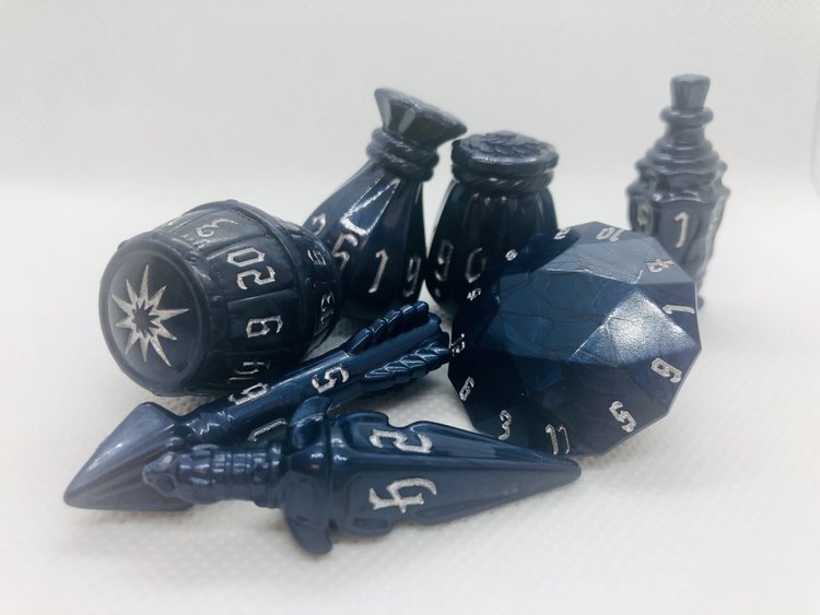 Polyhero Dice: Rogue Set Midnight Blue | L.A. Mood Comics and Games