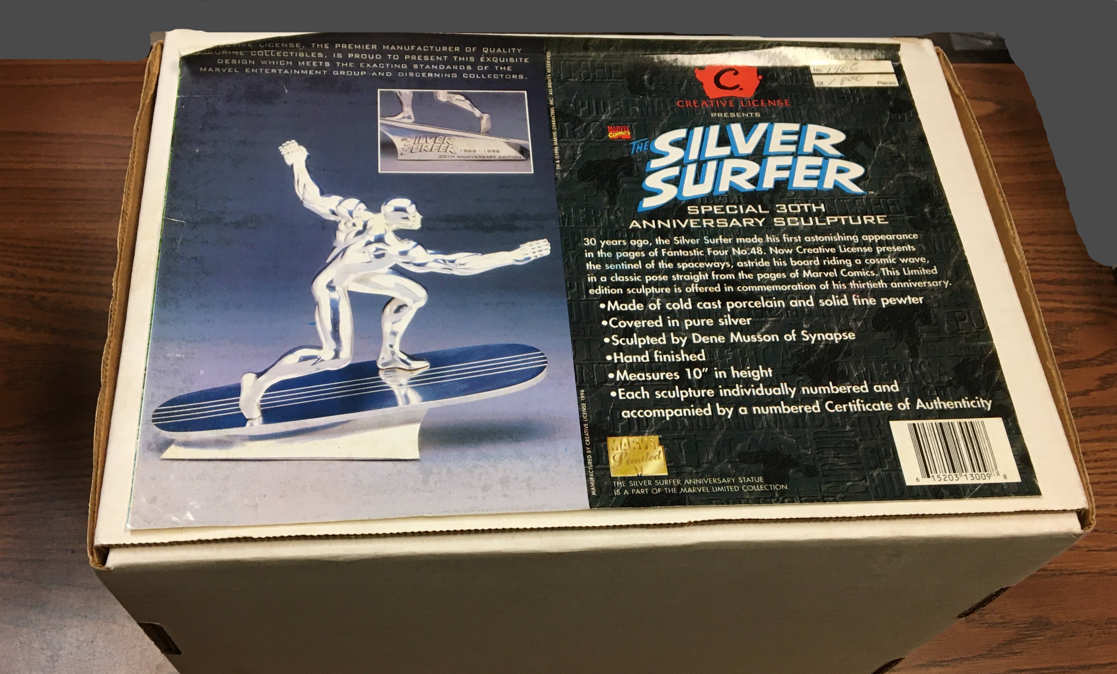 SILVER SURFER SPECIAL 30th ANNIVERSARY SCULPTURE by Dene Musson 1406 of 1800 | L.A. Mood Comics and Games