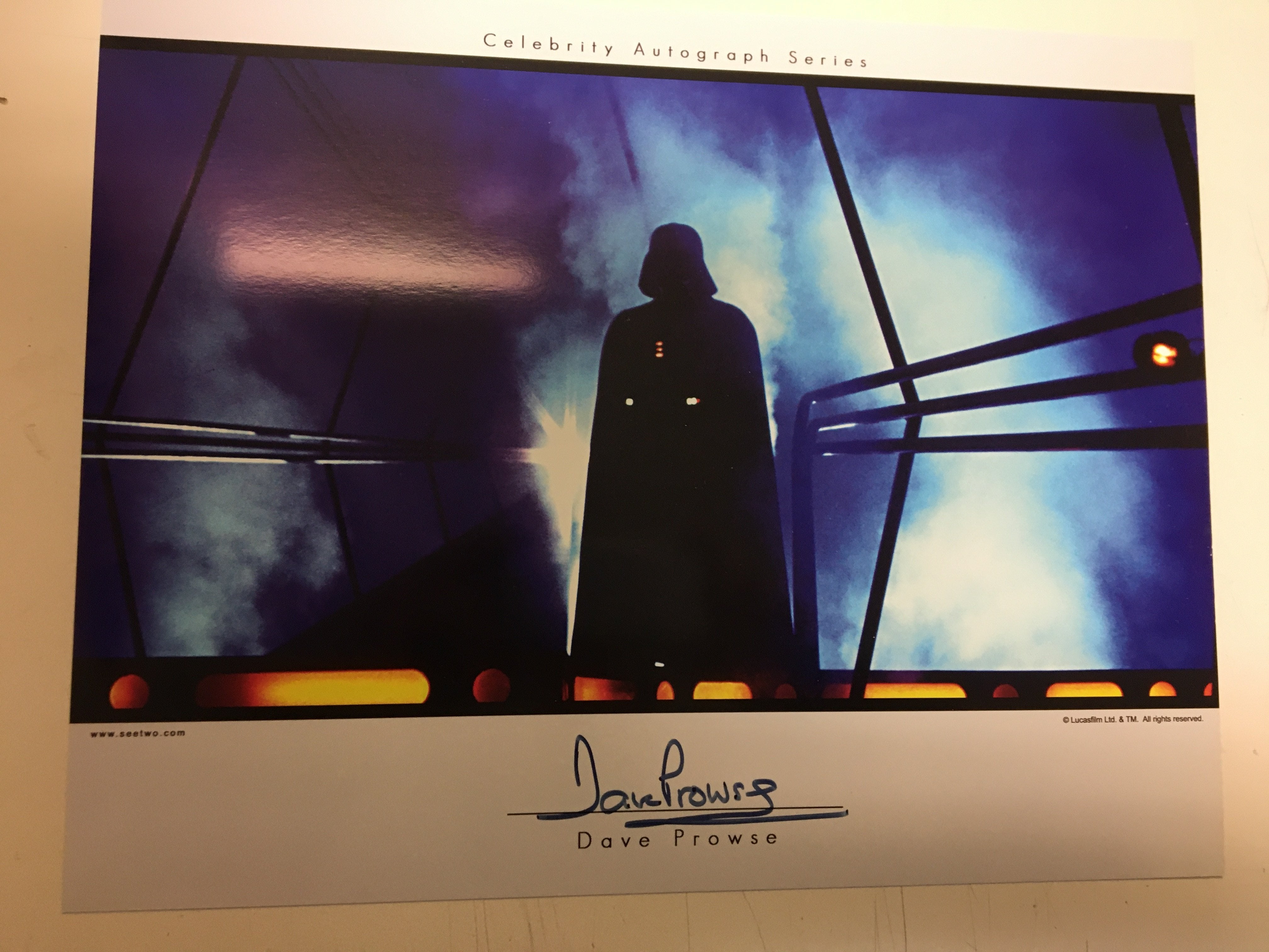 STAR WARS DAVID PROWSE DARTH VADER THEATRE WIDE SIGNED PHOTO | L.A. Mood Comics and Games