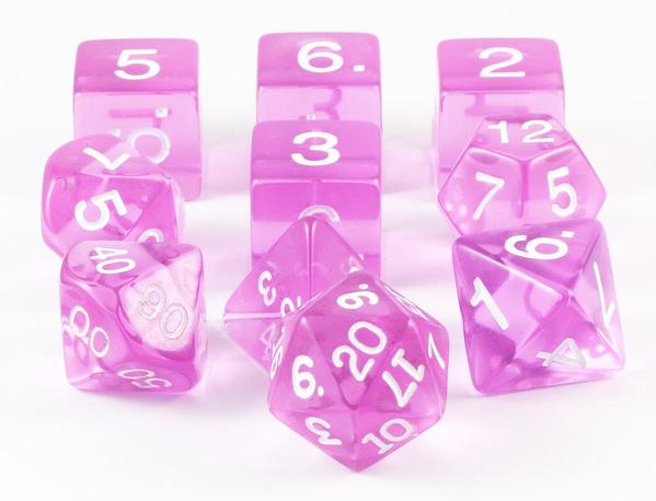Translucent: 10Pc Orchid / White | L.A. Mood Comics and Games