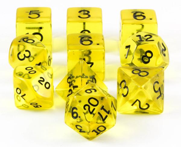 Translucent: 10Pc Yellow / Black | L.A. Mood Comics and Games