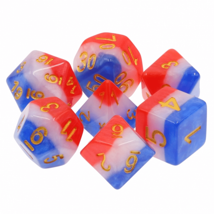 Old Glory 7pc Dice Set | L.A. Mood Comics and Games