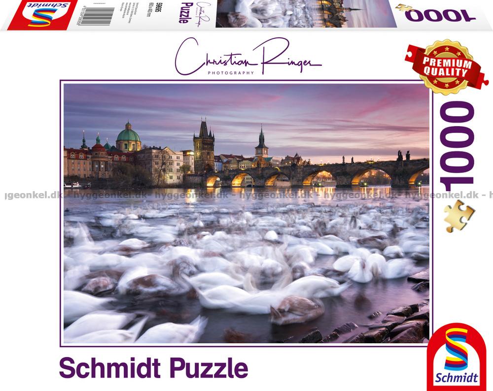 Prague Swans Puzzle 1000 Pieces | L.A. Mood Comics and Games