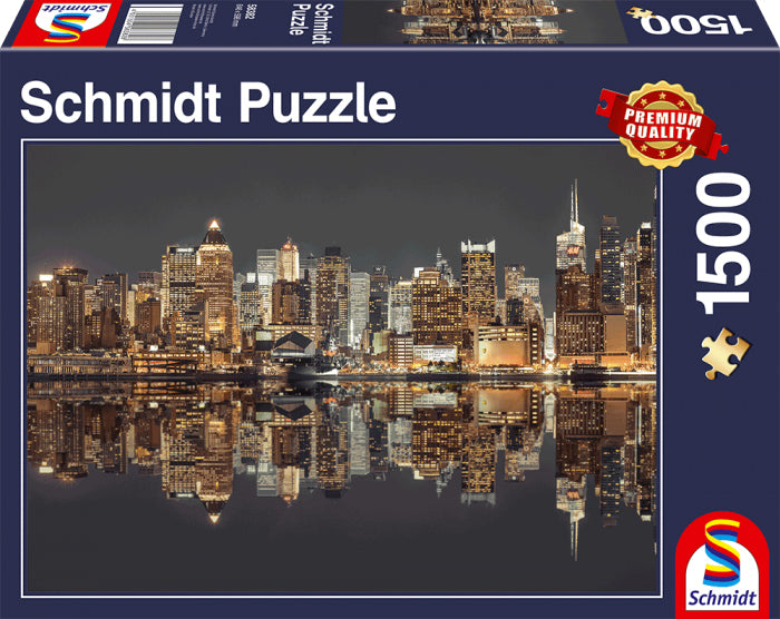 Puzzle: 1500 New York Skyline At Night | L.A. Mood Comics and Games