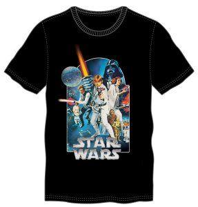 Star Wars Charaters Poster Black Tee M | L.A. Mood Comics and Games