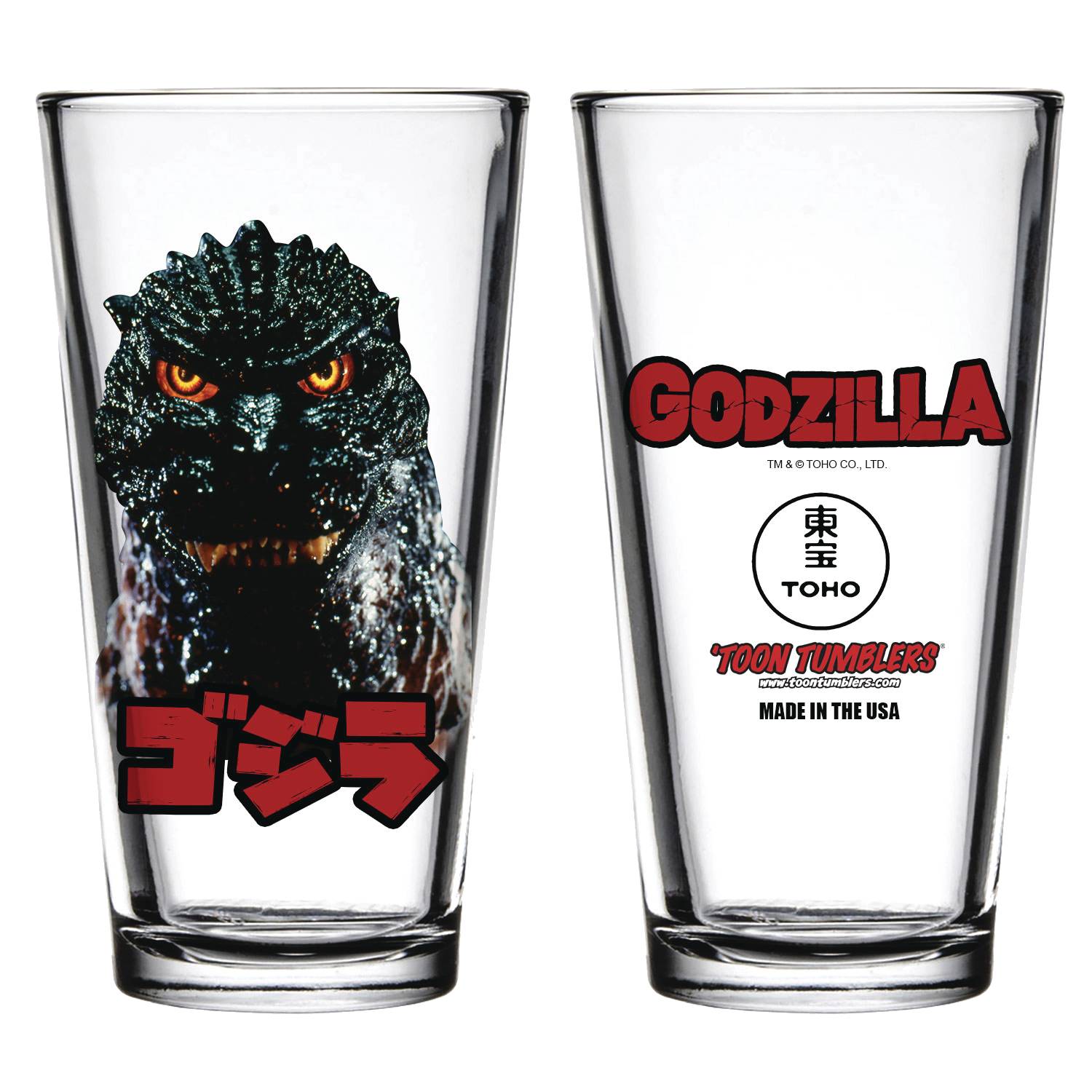 TOON TUMBLERS GODZILLA HEAD PINT GLASS (C: 1-1-1) | L.A. Mood Comics and Games