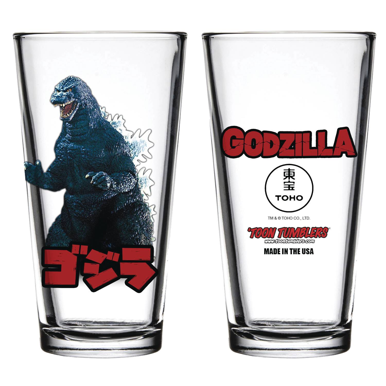 TOON TUMBLERS GODZILLA FIGURE PINT GLASS (C: 1-1-1) | L.A. Mood Comics and Games