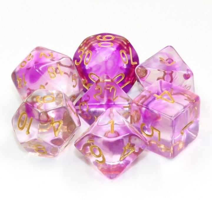 Purple Smoke 7pc Dice Set | L.A. Mood Comics and Games