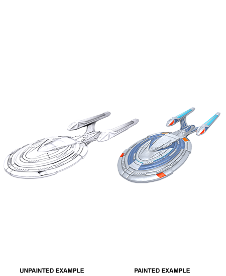 Star Trek: Deep Cuts Unpainted Miniatures: Sovereign Class | L.A. Mood Comics and Games