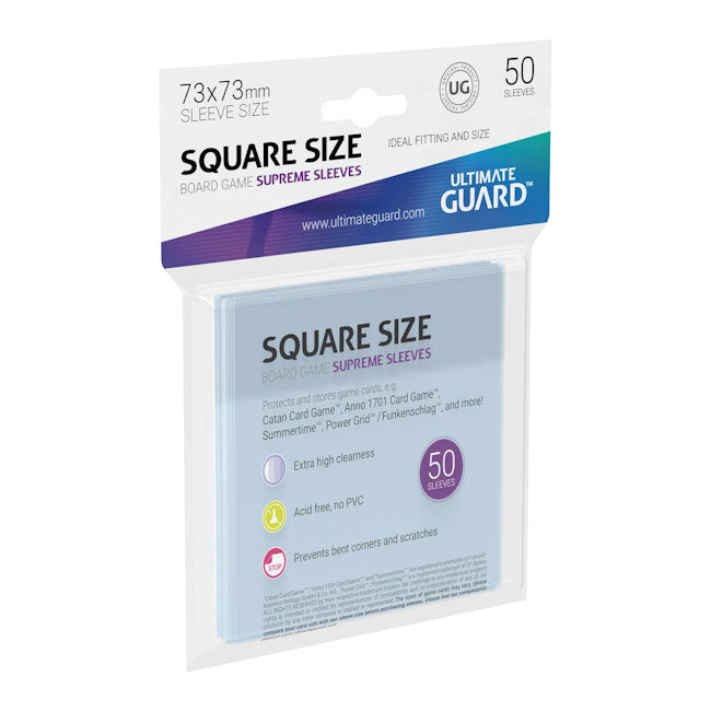 Ultimate Guard Board Game Sleeves Square 73x73 50ct | L.A. Mood Comics and Games