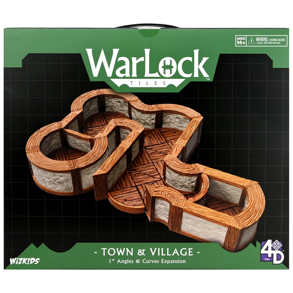 Dungeons & Dragons: Warlock Tiles Exp. Pack: 1" Town & Village Angles & Curves | L.A. Mood Comics and Games